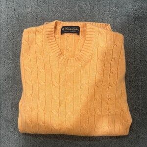 Brooks Brothers women's Cable Knit Sweater - Orange cashmere
